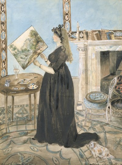 Portrait of Elizabeth Anne Fordyce in the Little Sitting Room at Putney Hill, 1796 by Jane Maxwell Fordyce